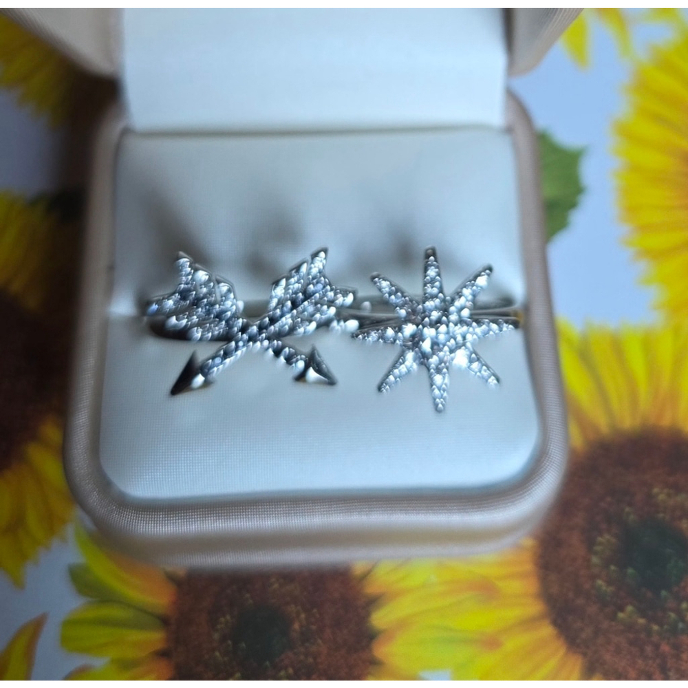 Simply Vera Wang Silver Star Arrow Ring Size 8 - Picture 8 of 11